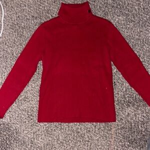 Lauren Ralph Lauren Red Cowl Neck Sweater